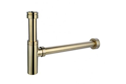 Aurora Adjustable Bottle P Trap - Brushed brass