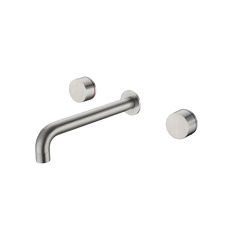 KARA WALL BASIN SET 180/217MM BRUSHED NICKEL