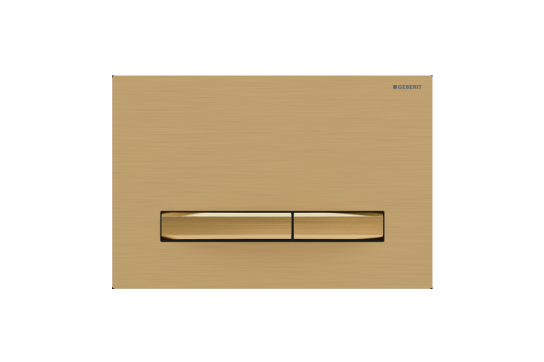 Geberit Brushed Brass Rectangle Sigma 50 Fingerprint Resistant Flush Plate
