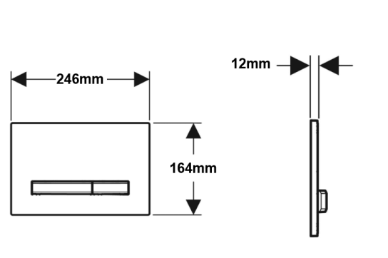 Geberit Brushed Brass Rectangle Sigma 50 Fingerprint Resistant Flush Plate