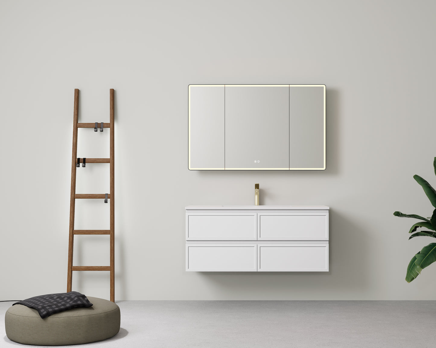 New Hamilton Federation Slim Wall Hung Cabinet Matte White