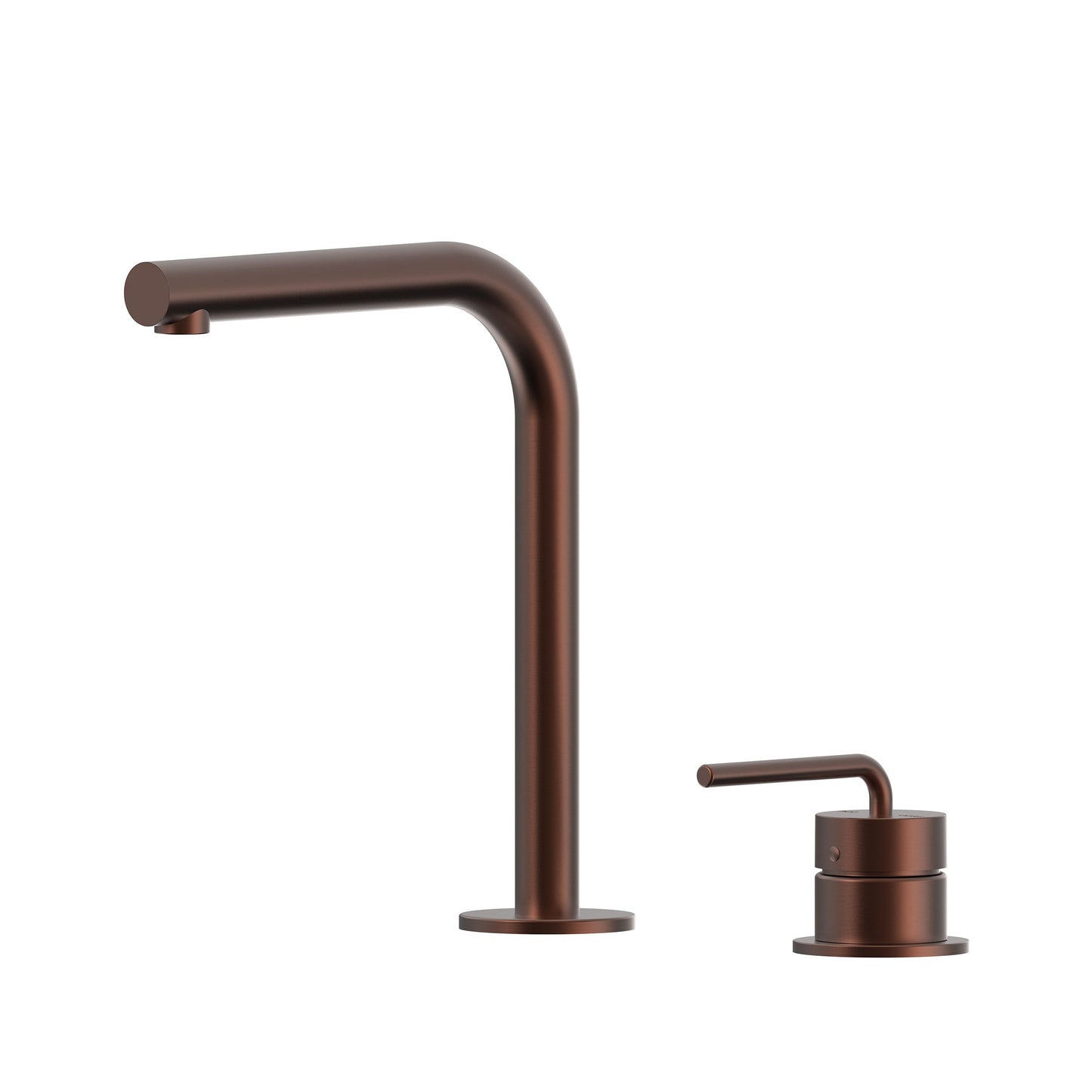 Meira Hob Basin Mixer Set 175 Right Angle Spout Brushed Gold Lead Free - Chocolate Bronze