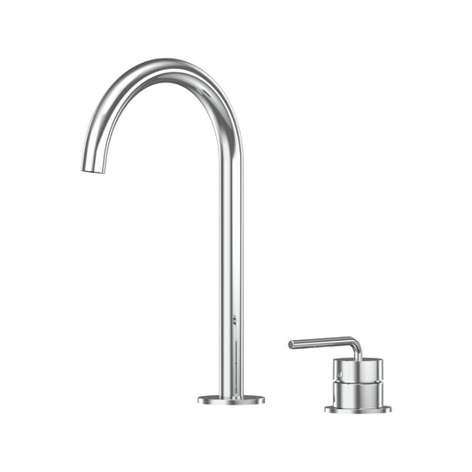 Meira Hob Basin Mixer Set 175 Curved Spout Brushed Gold Lead Free - Chrome