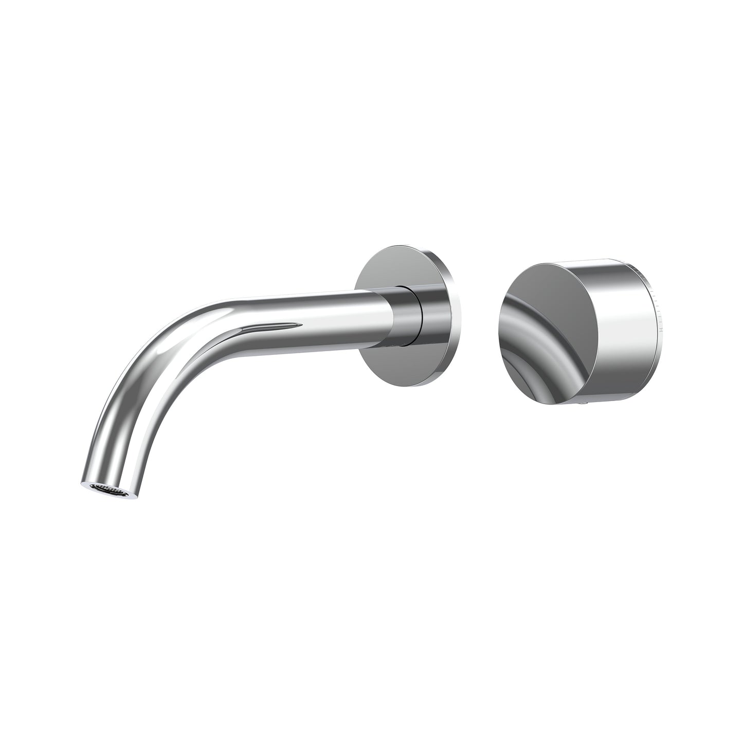 Cahya Wall Basin/Bath Progressive Mixer Set 180 Curved Spout Lead Free - Chrome