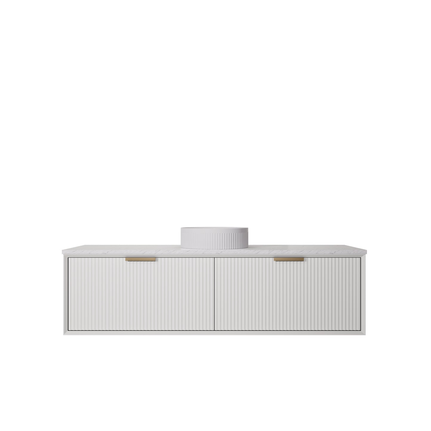 Kliff Modern Wall Hung PVC Cabinet Matte White
