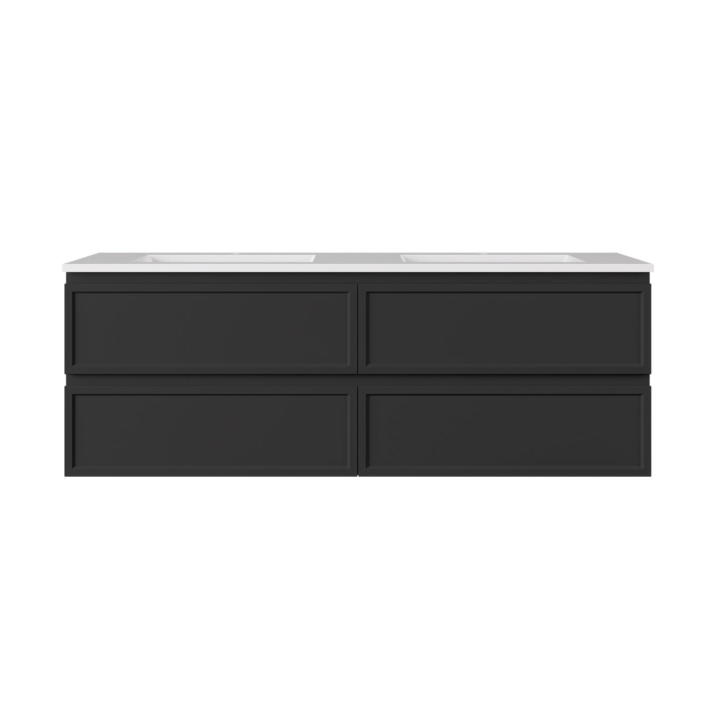 New Hamilton Federation Slim Wall Hung Cabinet Matte Black