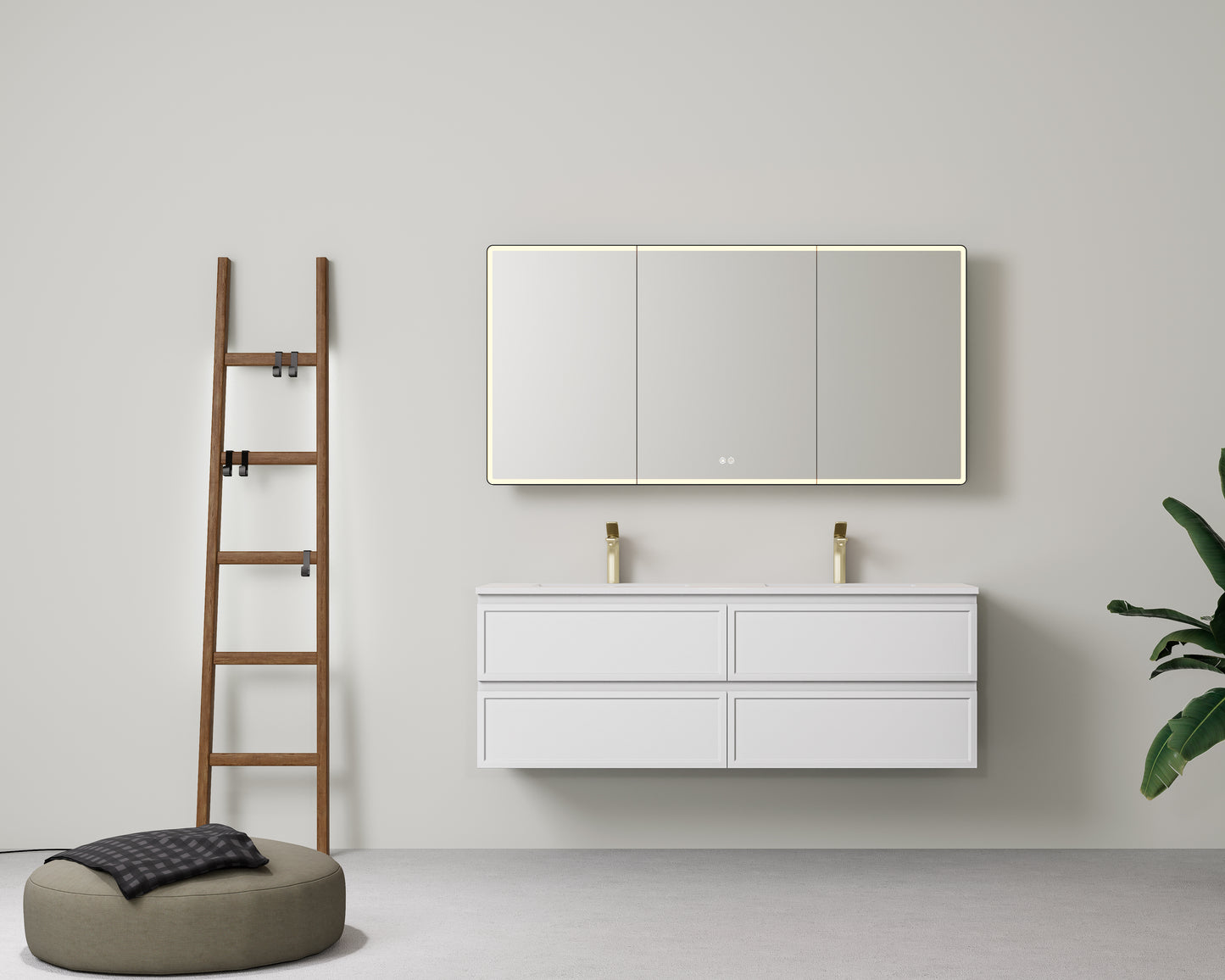 New Hamilton Federation Slim Wall Hung Cabinet Matte White