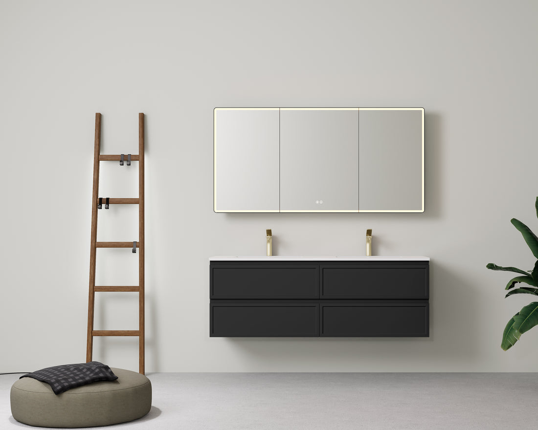 New Hamilton Federation Slim Wall Hung Cabinet Matte Black