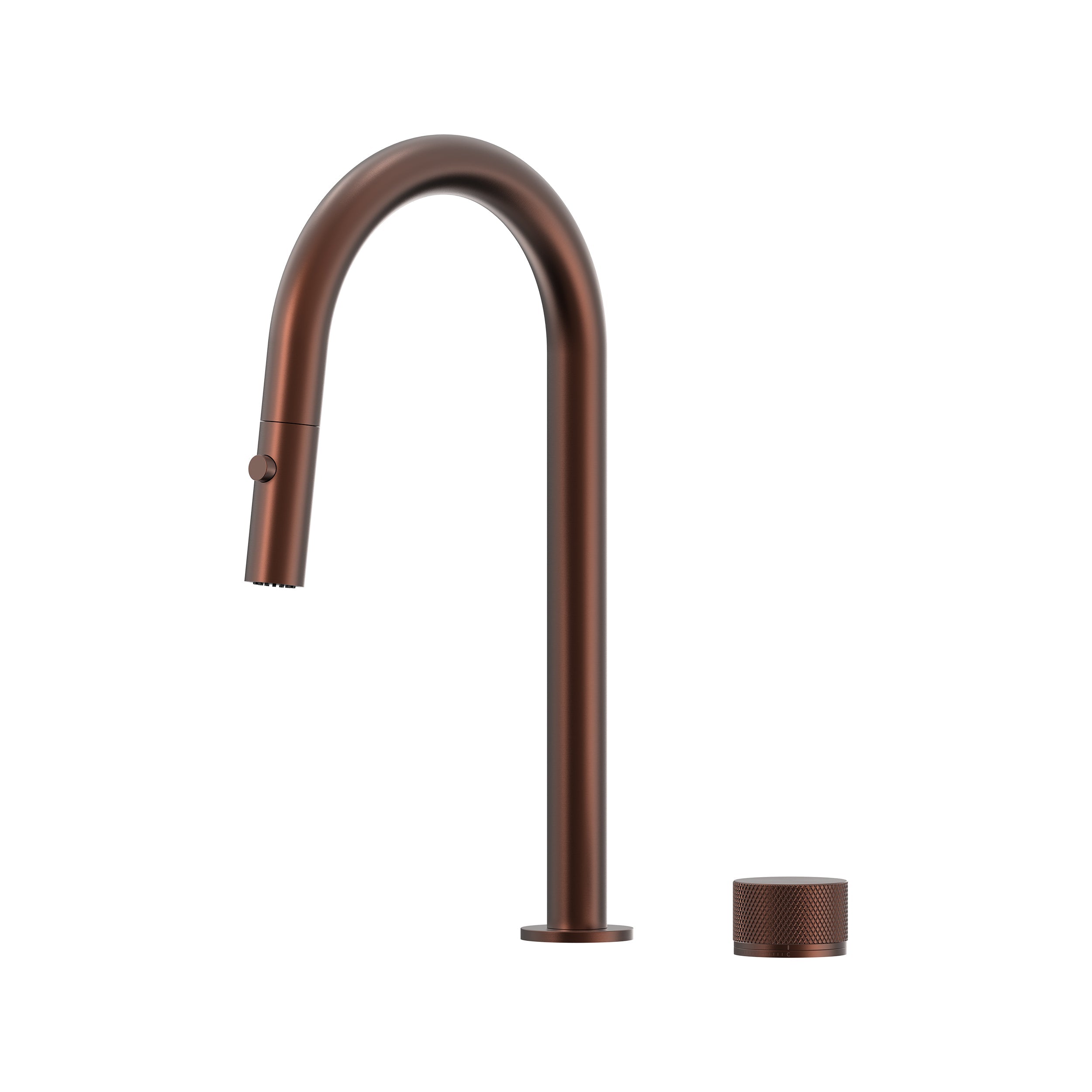Leggero Hob Progressive Pull Out Spray Sink Mixer Set 200 Curved Spout Lead Free - Chocolate Bronze