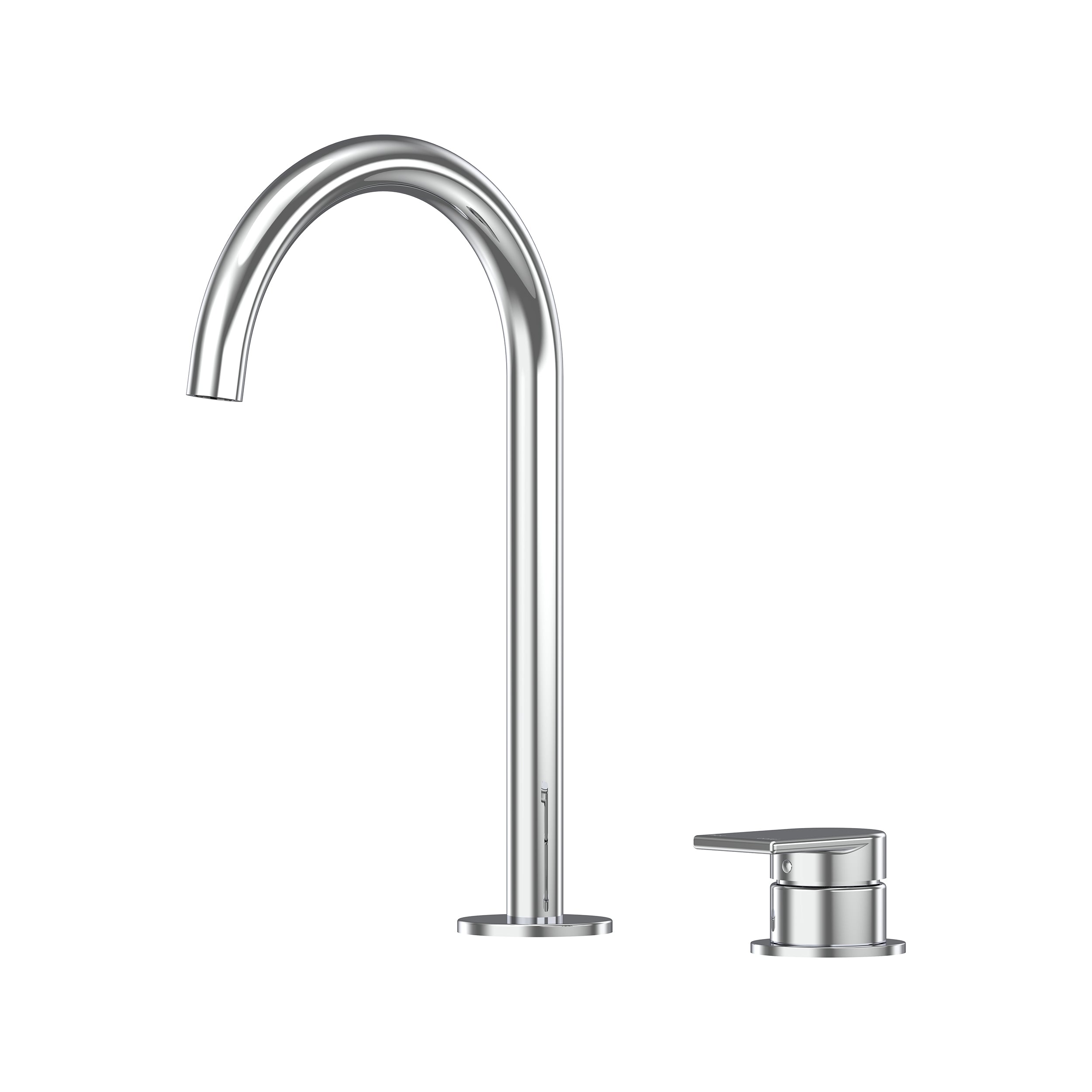 Lekki Hob Basin Mixer Set 175 Curved Spout Lead Free - Chrome