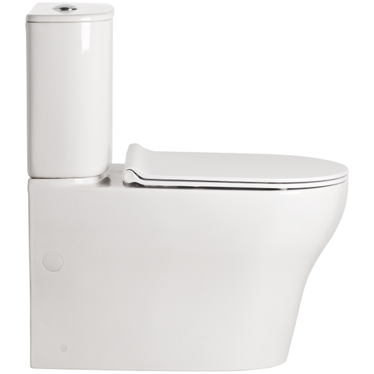 Cygnet Round Hygiene Rimless Close Coupled Back To Wall Bottom Inlet Toilet Suite