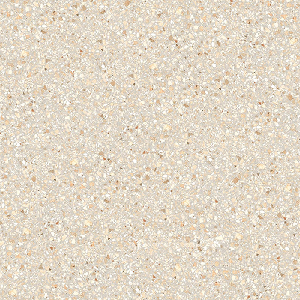 Viareggio Terra terrazzo close up showing cream sand and peach toned chips