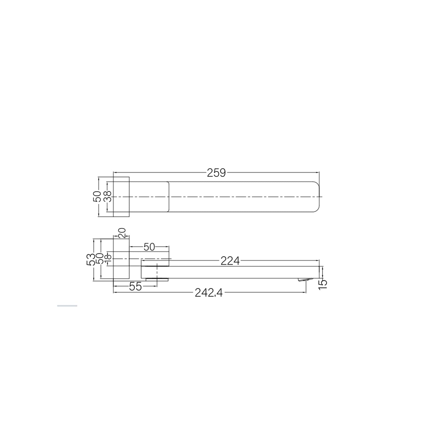 CELIA SWIVEL BATH SPOUT ONLY BRUSHED NICKEL