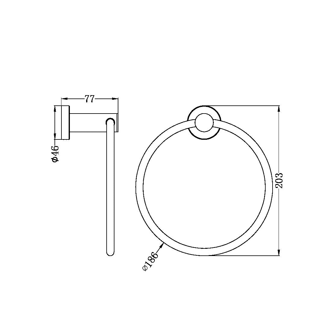 DOLCE II HAND TOWEL RING BRUSHED NICKEL