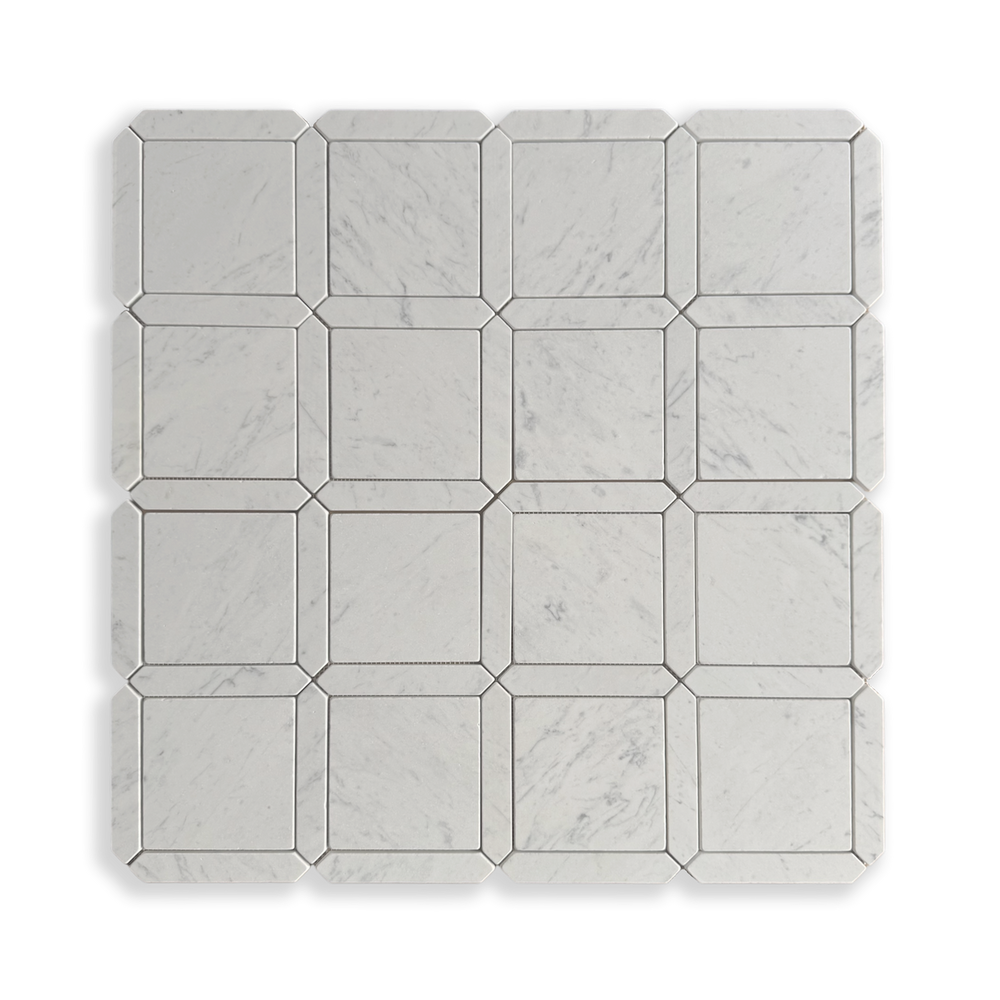 Palazzo Carrara marble mosaic full sheet layout