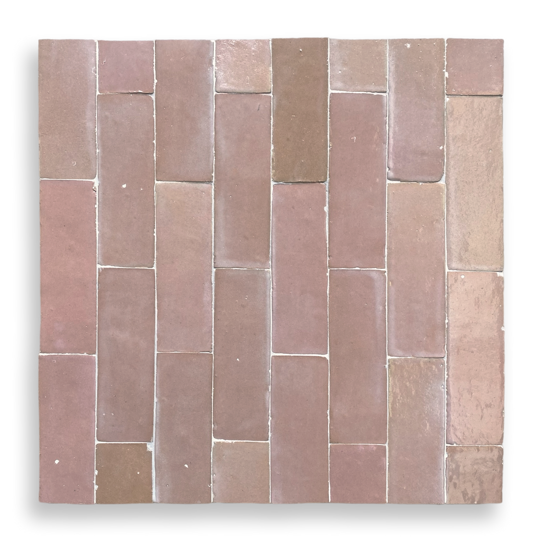 Medina Moroccan Bejmat Subway Tile in Blush Pink – fully tiled single-colour view