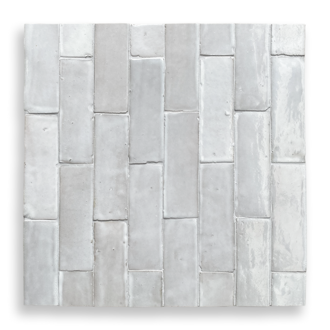 Medina Moroccan Bejmat Subway Tile in Bianca Casa White – fully tiled single-colour view
