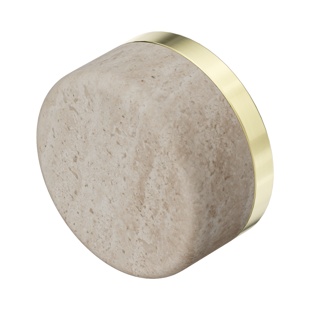 SERENITY ROME TRAVERTINE HANDLE BRUSHED GOLD