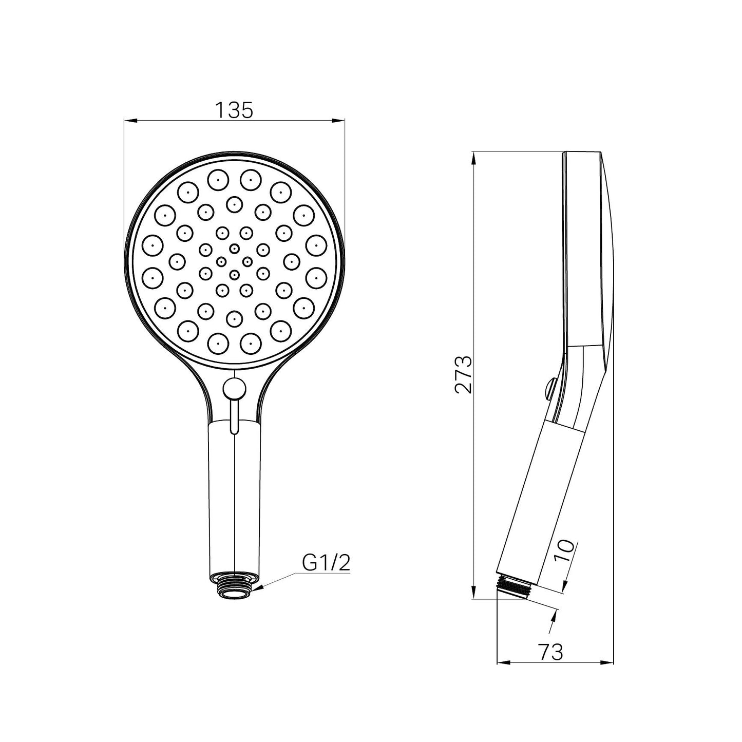 SERENITY HAND SHOWER GUN METAL