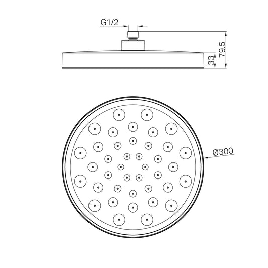 SERENITY SHOWER HEAD CHROME