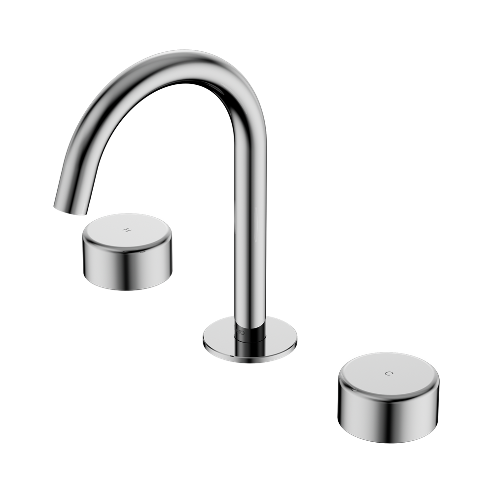 SERENITY BASIN SET ARC SPOUT WITH METAL HANDLE CHROME