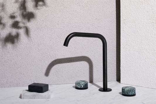 SERENITY BATH/KITCHEN SET EDGE SPOUT WITH VERDE ALPI HANDLE MATTE BLACK