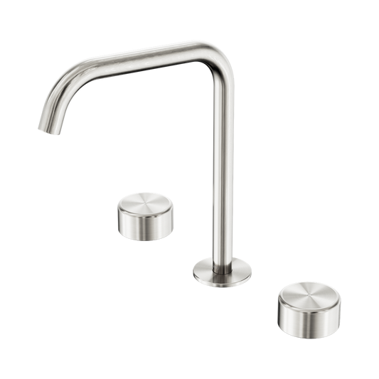 SERENITY BATH/KITCHEN SET EDGE SPOUT WITH METAL HANDLE BRUSHED NICKEL