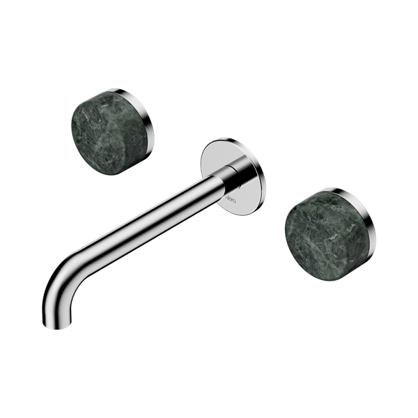 SERENITY WALL BASIN SET 160/185/220MM SPOUT WITH VERDE ALPI HANDLE CHROME