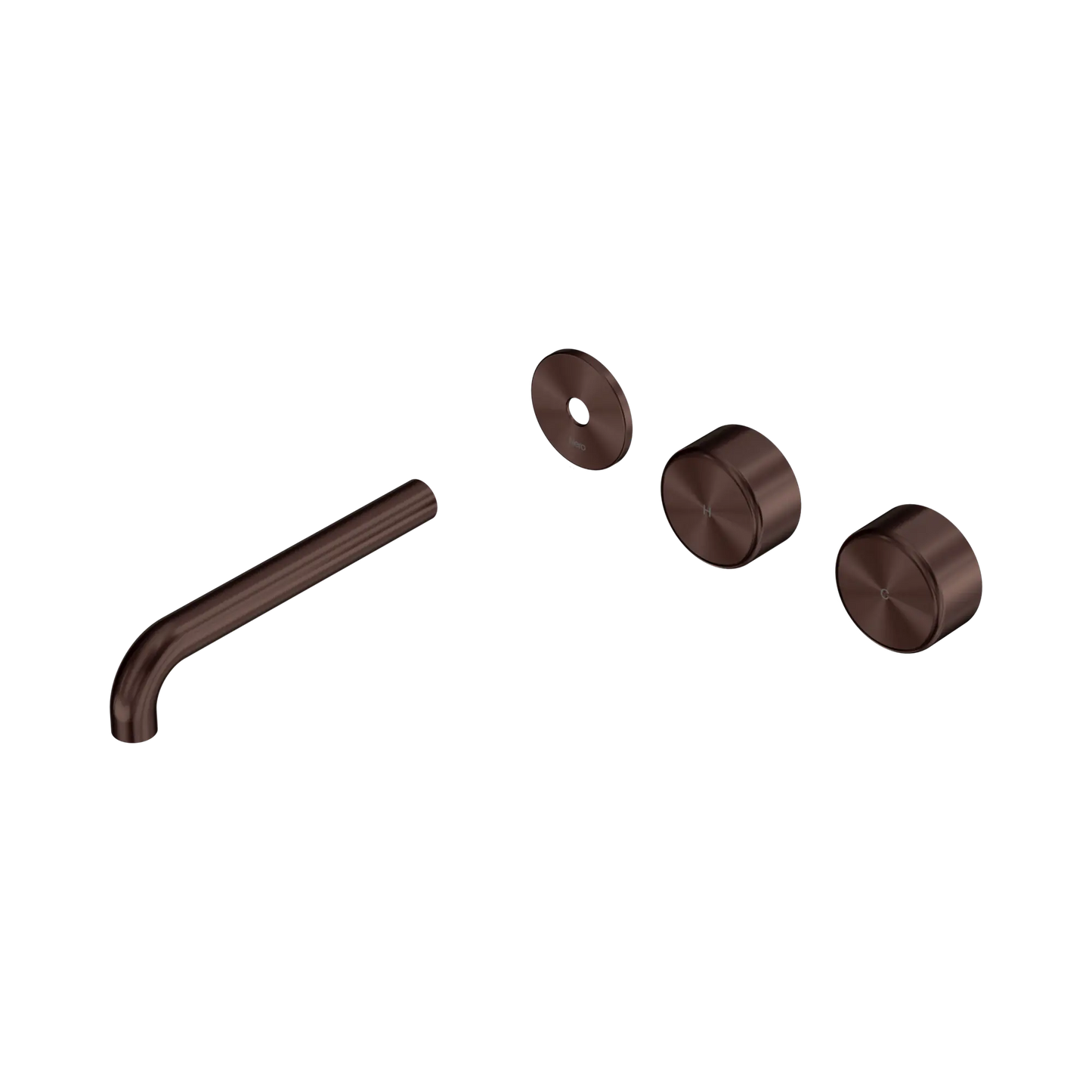Serenity Wall Basin Set 185/220mm Offset Spout With Metal Handle Trim Kit Only Rome Bronze