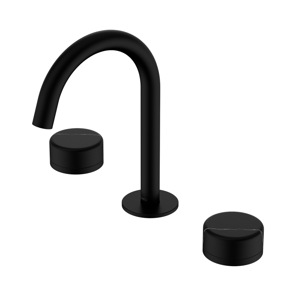 SERENITY BASIN SET ARC SPOUT WITH MARQUINA MATTE BLACK