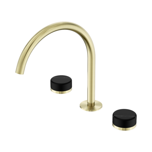 SERENITY BATH/KITCHEN SET ARC SPOUT WITH MARQUINA BRUSHED GOLD