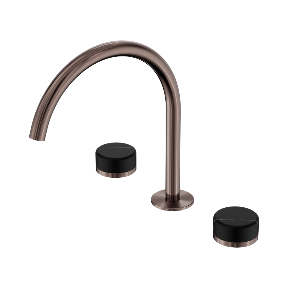 SERENITY BATH/KITCHEN SET ARC SPOUT WITH MARQUINA BRUSHED BRONZE