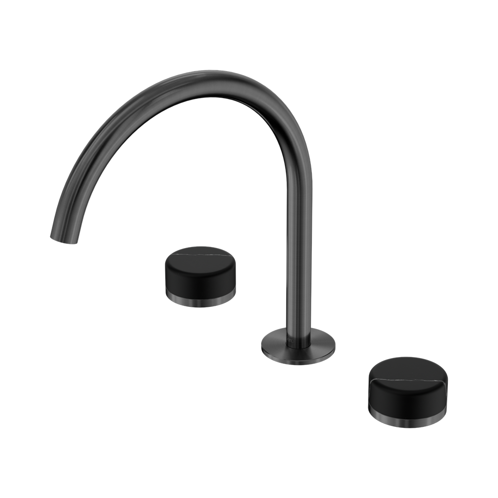 SERENITY BATH/KITCHEN SET ARC SPOUT WITH MARQUINA GUN METAL