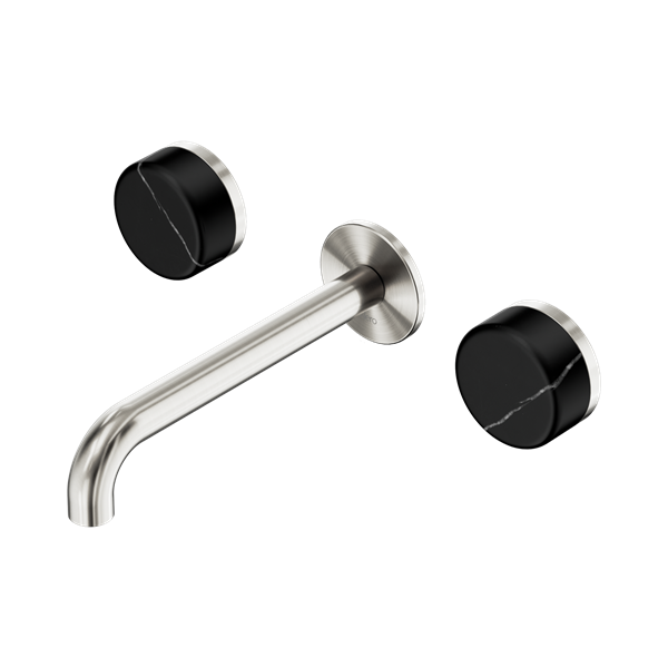 SERENITY WALL BASIN SET 160/185/220MM SPOUT WITH MARQUINA BRUSHED NICKEL