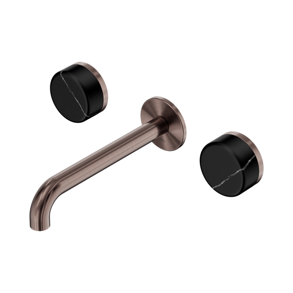 SERENITY WALL BASIN SET 160/185/220MM SPOUT WITH MARQUINA BRUSHED BRONZE