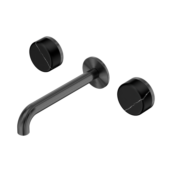 SERENITY WALL BASIN SET 160/185/220MM SPOUT WITH MARQUINA GUN METAL