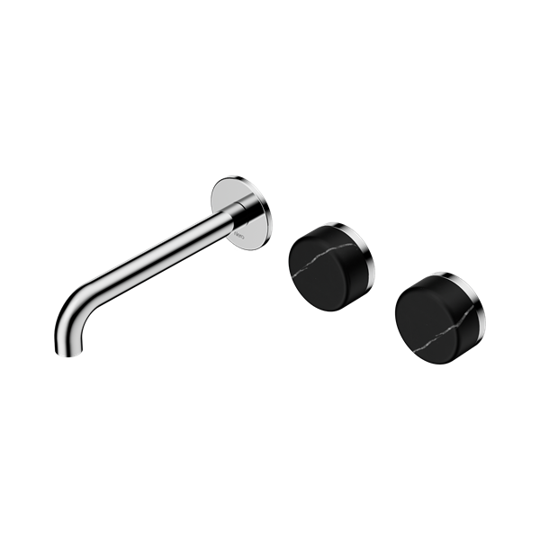 SERENITY WALL BASIN SET 160/185/220MM OFFSET SPOUT WITH MARQUINA CHROME