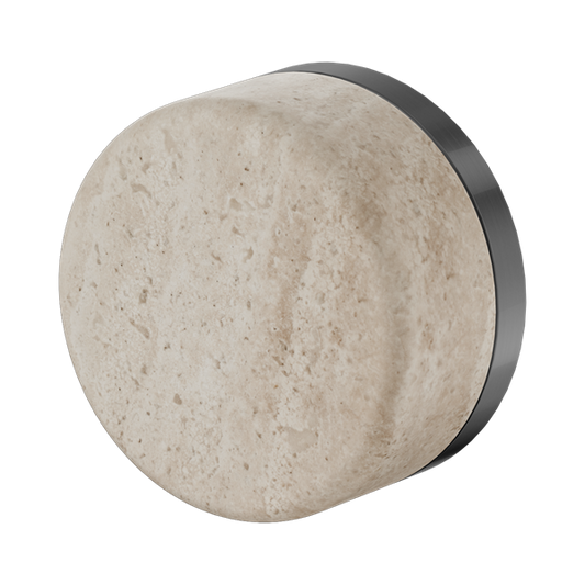 SERENITY PROGRESSIVE SHOWER MIXER WITH ROME TRAVERTINE HANDLE GUN METAL