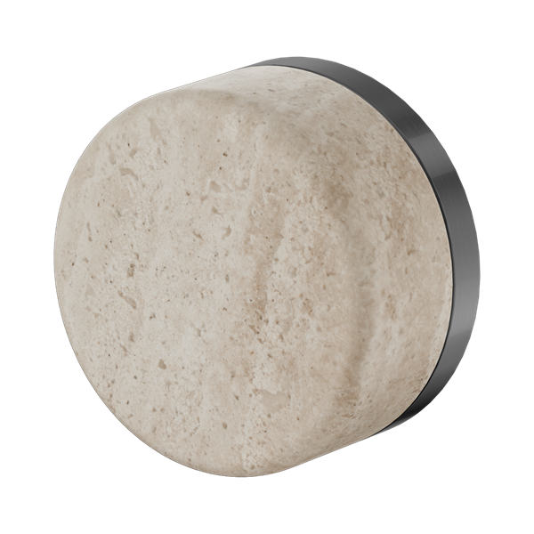 SERENITY PROGRESSIVE SHOWER MIXER WITH ROME TRAVERTINE HANDLE GUN METAL
