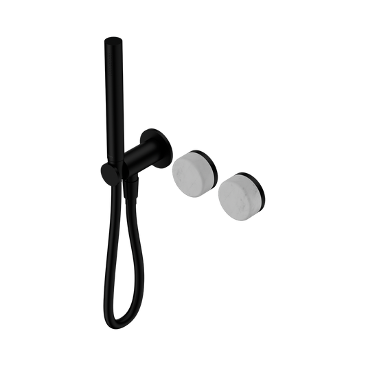 SERENITY PROGRESSIVE SHOWER SYSTEM WITH CARRARA HANDLE AND SLIM SHOWER MATTE BLACK