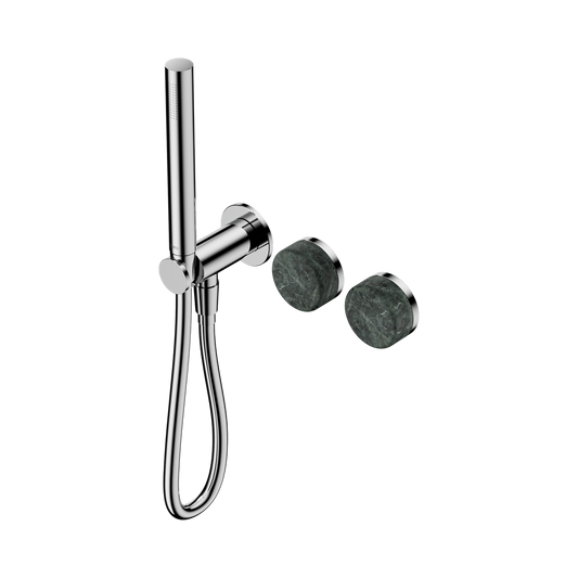 SERENITY PROGRESSIVE SHOWER SYSTEM WITH VERDE ALPI HANDLE AND SLIM SHOWER CHROME
