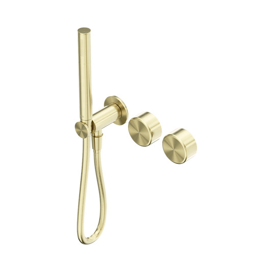 SERENITY PROGRESSIVE SHOWER SYSTEM WITH METAL HANDLE AND SLIM SHOWER BRUSHED GOLD