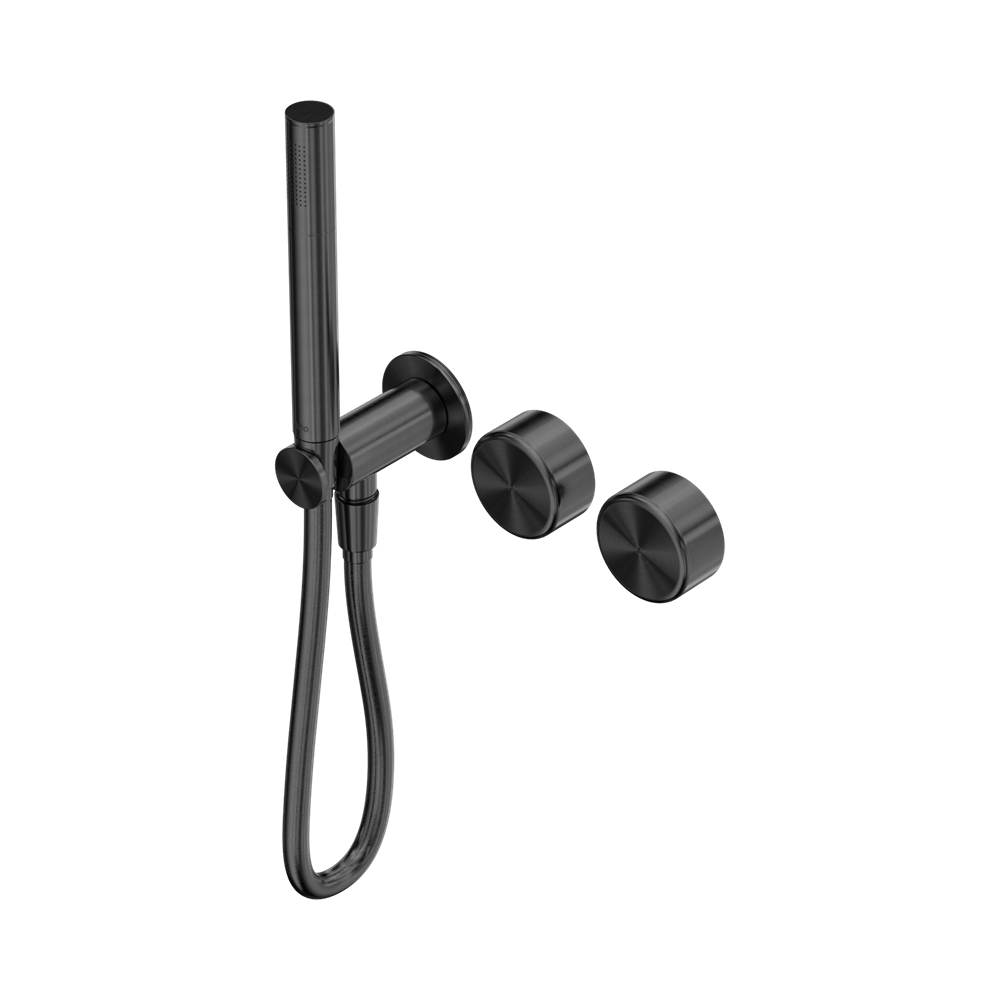 SERENITY PROGRESSIVE SHOWER SYSTEM WITH METAL HANDLE AND SLIM SHOWER GUN METAL