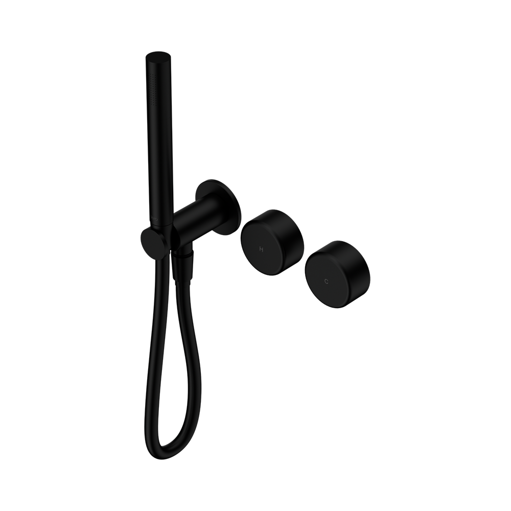 SERENITY PROGRESSIVE SHOWER SYSTEM WITH METAL HANDLE AND SLIM SHOWER MATTE BLACK
