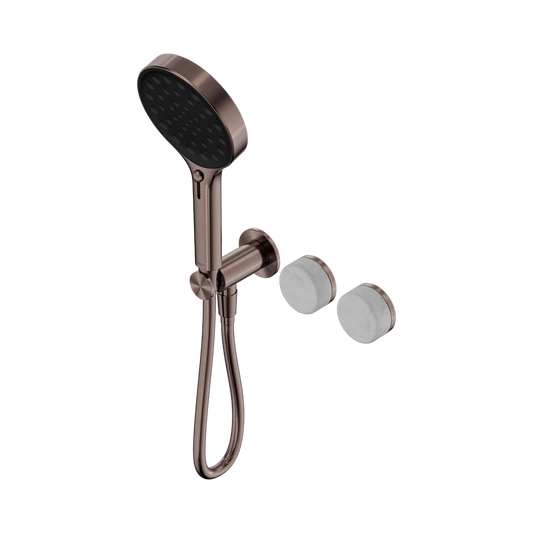 SERENITY PROGRESSIVE SHOWER SYSTEM WITH CARRARA HANDLE AND SERENITY HAND SHOWER BRUSHED BRONZE