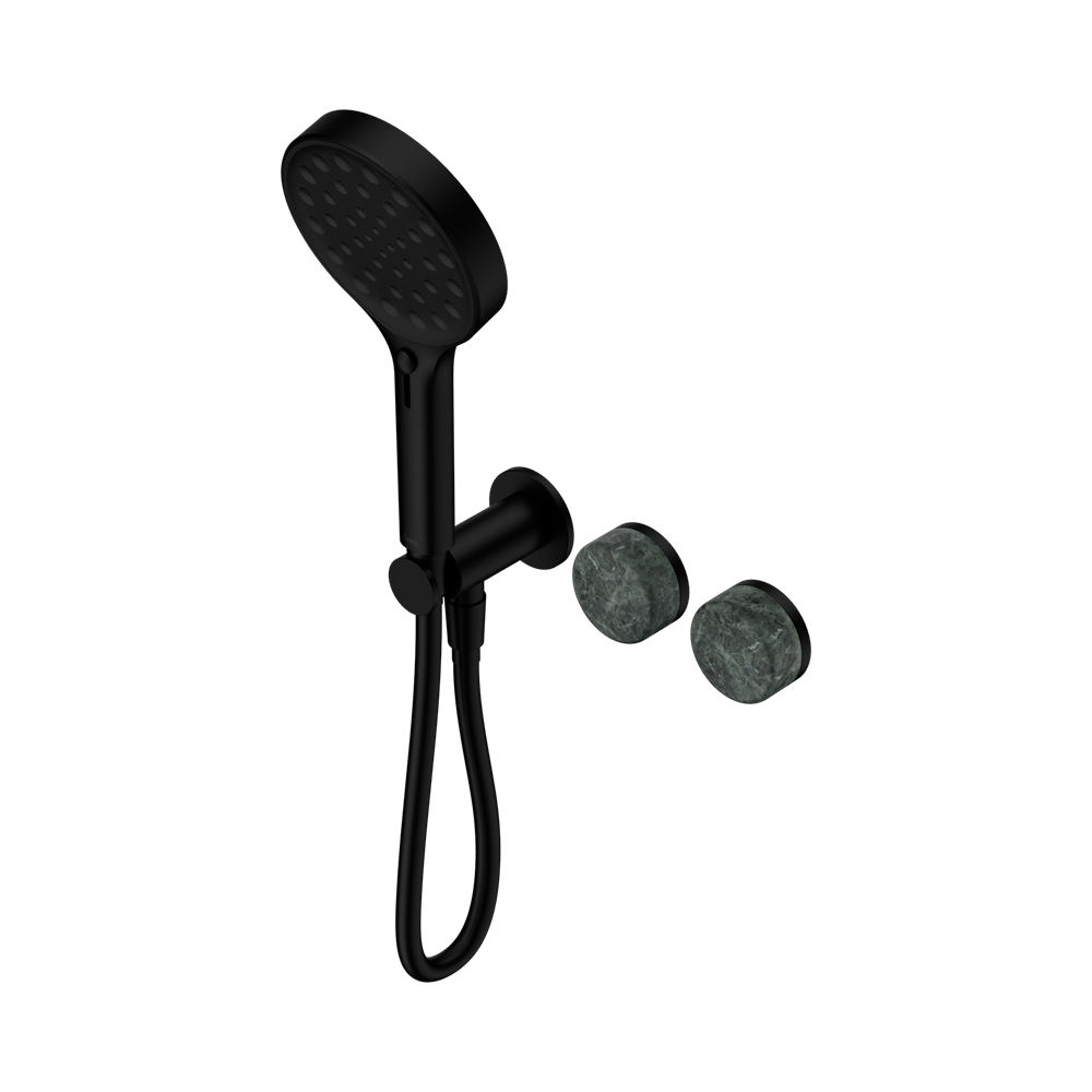 SERENITY PROGRESSIVE SHOWER SYSTEM WITH VERDE ALPI HANDLE AND SERENITY HAND SHOWER MATTE BLACK