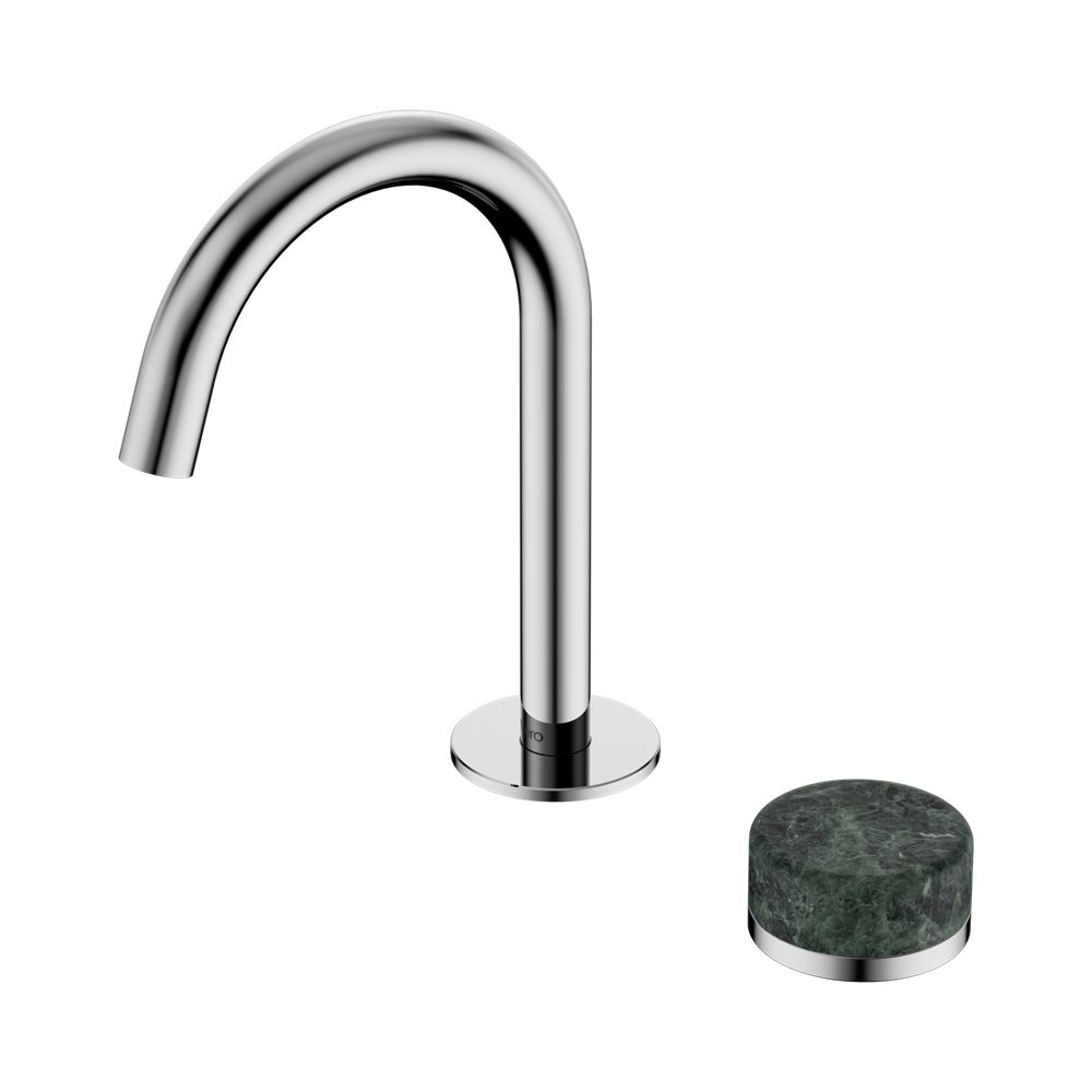 SERENITY PROGRESSIVE BASIN MIXER ARC SPOUT WITH VERDE ALPI HANDLE CHROME