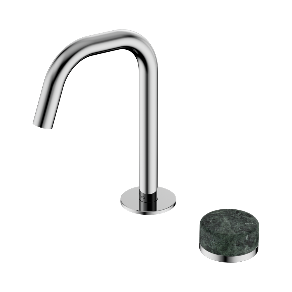 SERENITY PROGRESSIVE BASIN MIXER EDGE SPOUT WITH VERDE ALPI HANDLE CHROME