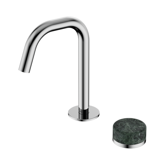 SERENITY PROGRESSIVE BASIN MIXER EDGE SPOUT WITH VERDE ALPI HANDLE CHROME
