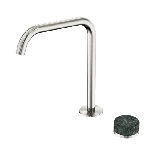 SERENITY PROGRESSIVE BATH/KITCHEN MIXER EDGE SPOUT WITH VERDE ALPI HANDLE BRUSHED NICKEL